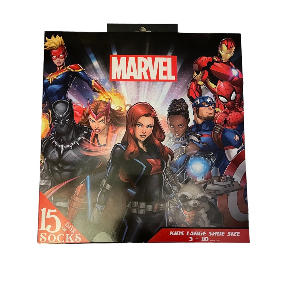 BNIB Marvel Kids 15 days of socks